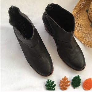 Butter soft leather low ankle booties