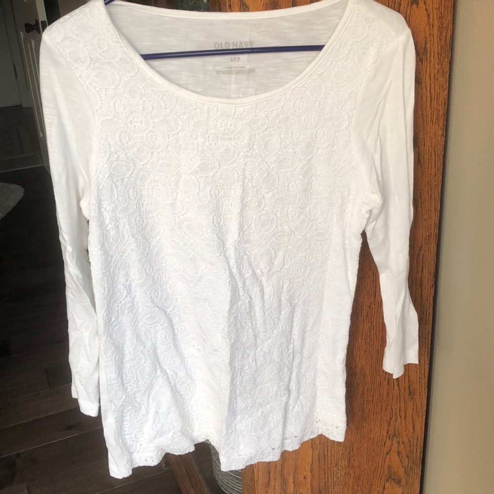 White lace long sleeve