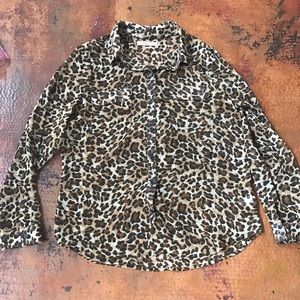 Old navy leopard print button down