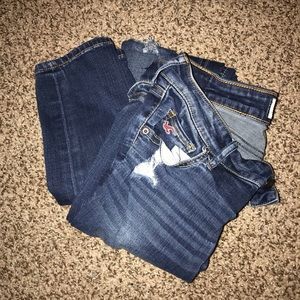 hollister skinny jeans distressed