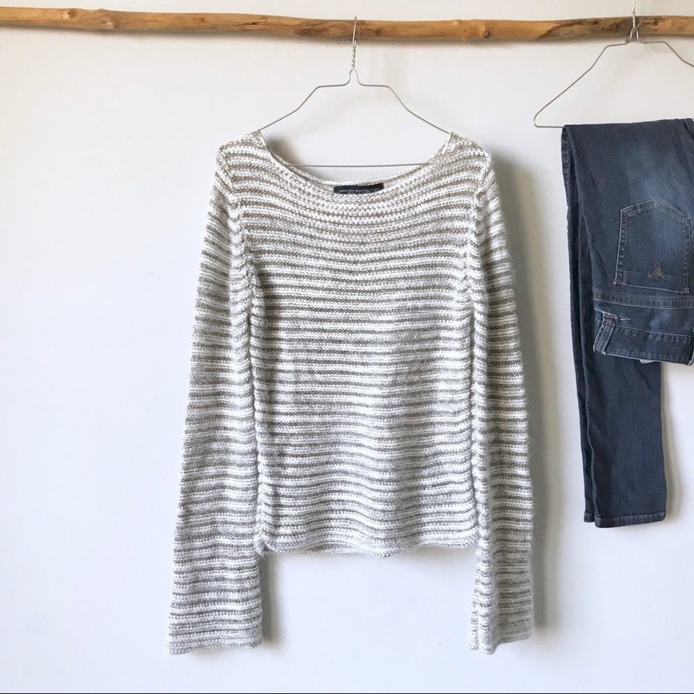 [French Connection] Bell-Sleeve Soft Fuzzy Sweater