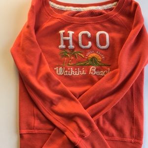 Hollister wide crew neck sweatshirt