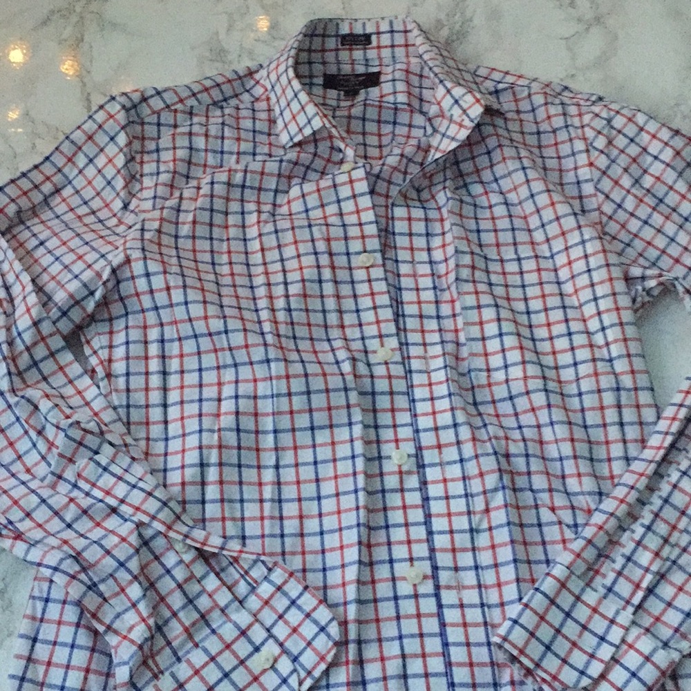 JCREW Plaid button down! Like new! Slim fit!