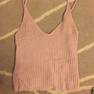 Pink Brandy Melville Cropped Tank