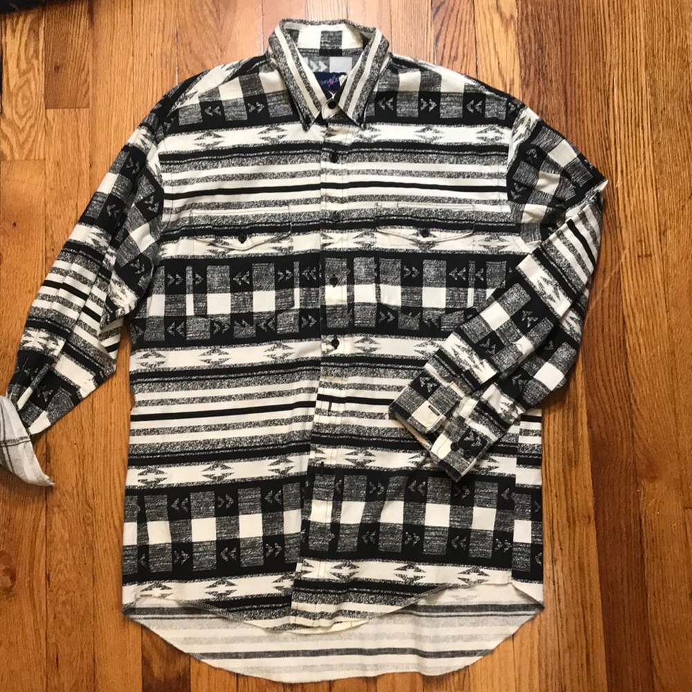 Vintage Wrangler Tribal button Up
