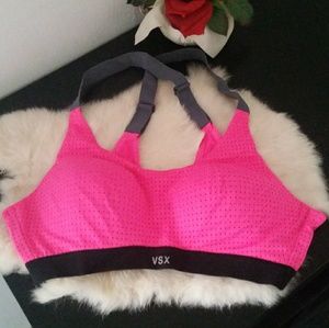 Pink Victoria's Secret Sports bra.