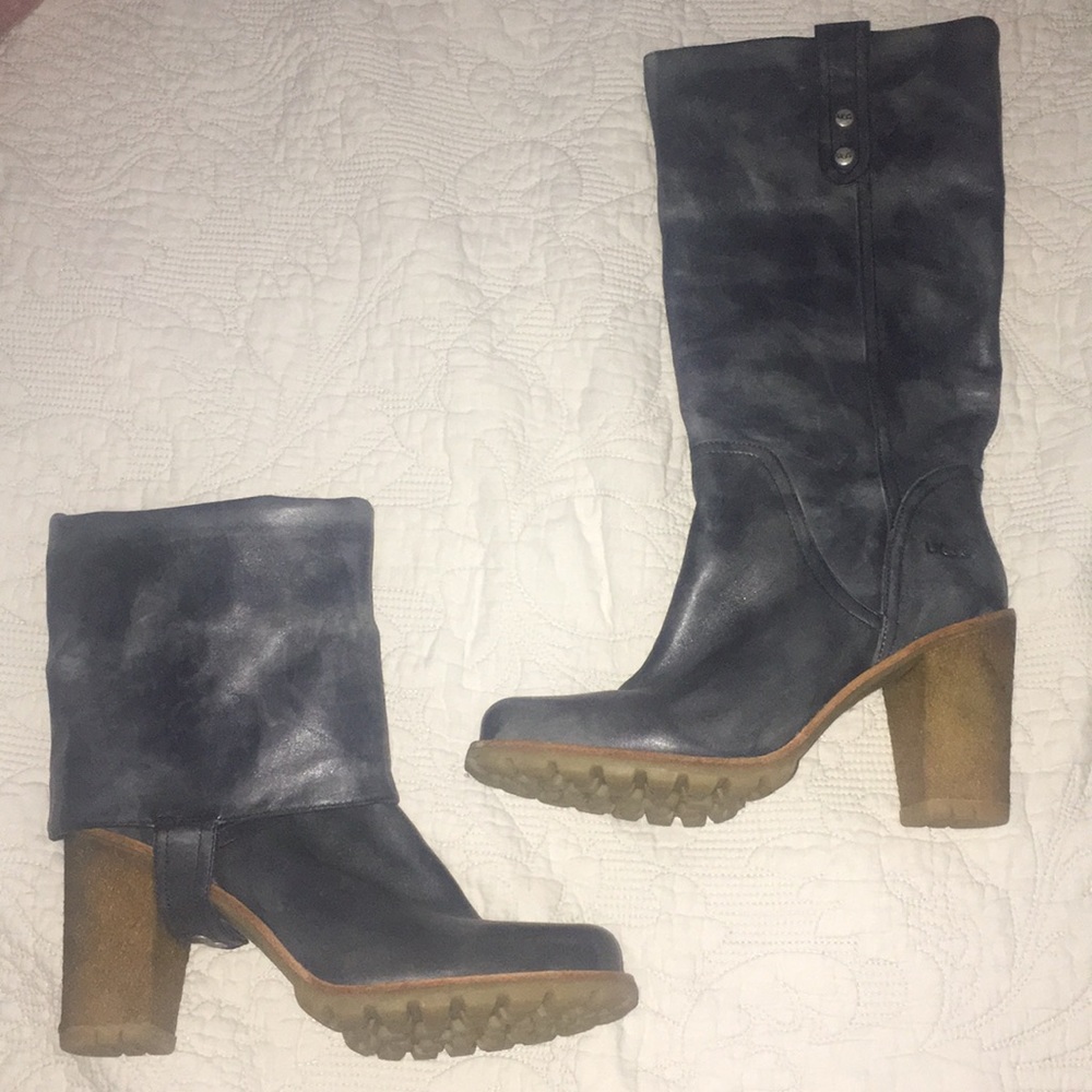 Ugg fold over heeled boots