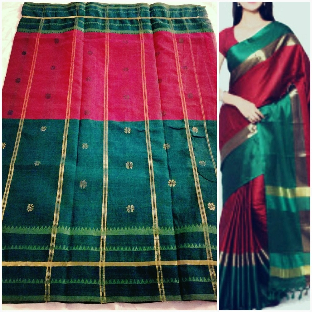 Cotton saree with blouse piece NWT