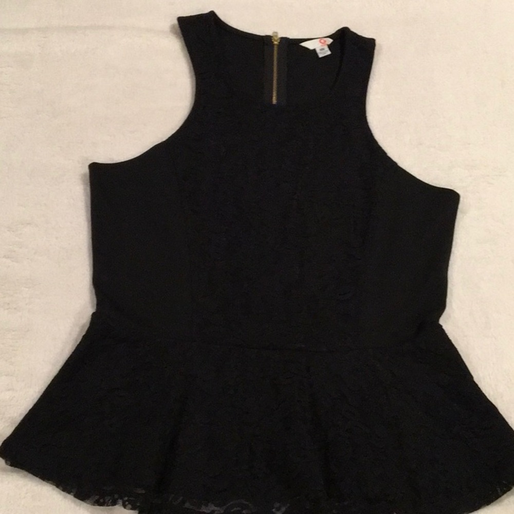 Peplum lace top