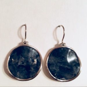 Grey stone Silpada dangle earrings