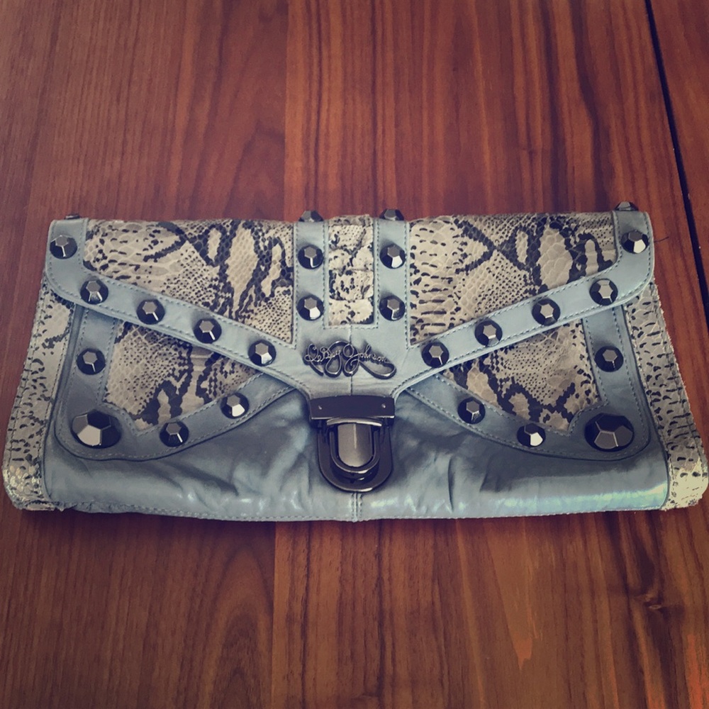 Betsey Johnson Snakeskin Clutch