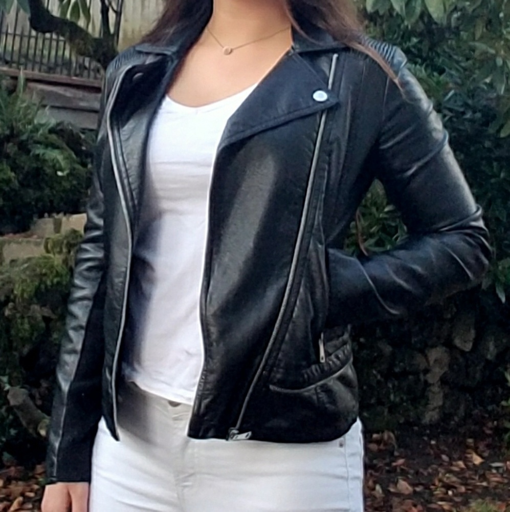 Vegan Leather Moto Jacket