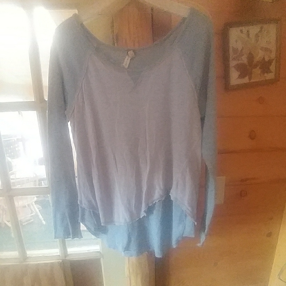 Free people light blue long sleeve