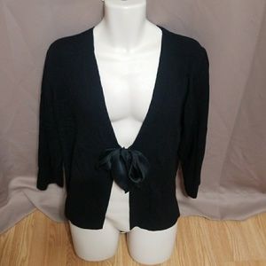 Apt. 9 Black Acrylic Tie Cardigan Sweater size 1x
