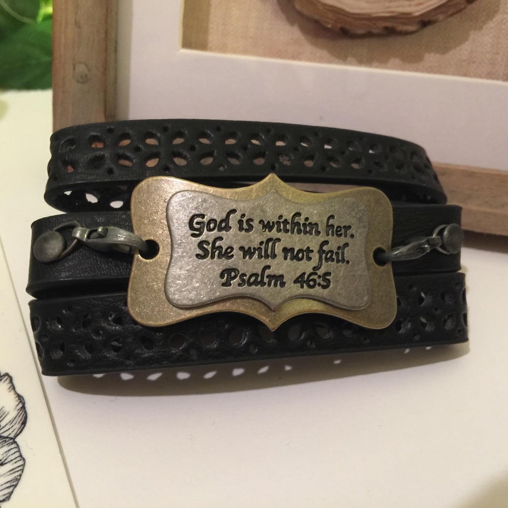 👩🏼‍🎨Handmade inspiration wrap leather bracelet