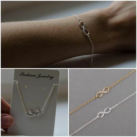 Infinity Rhinestone Bracelet - Picture 2 of 7
