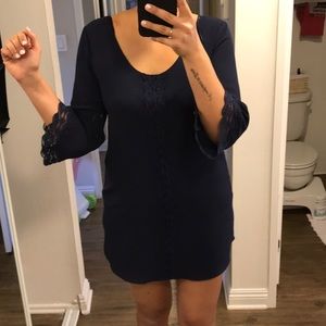 Astr Navy Blue shift dress