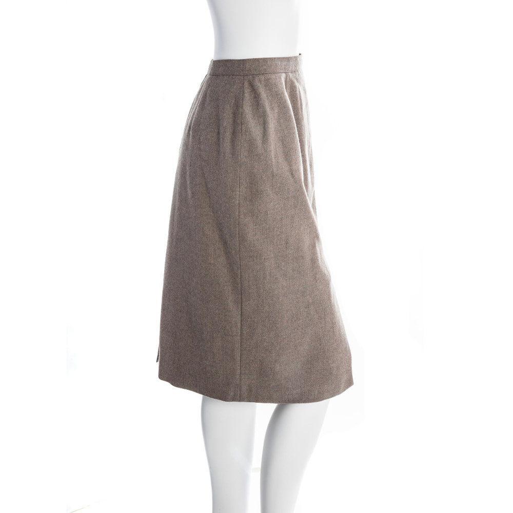 Vintage Neutral Wool Skirt
