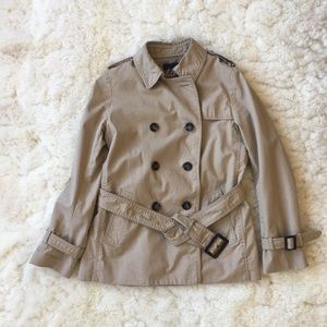 Uniqlo Beige Tan Short Trench Jacket