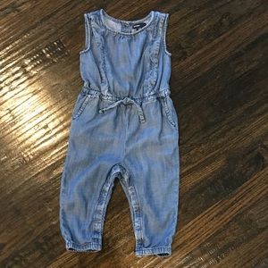 NEW Baby Gap Ruffled Chambray Romper 18-24 mos