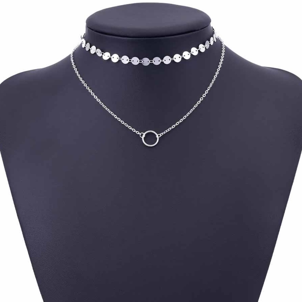 TAMARA Dainty Necklace - SILVER TONE - Picture 2 of 2