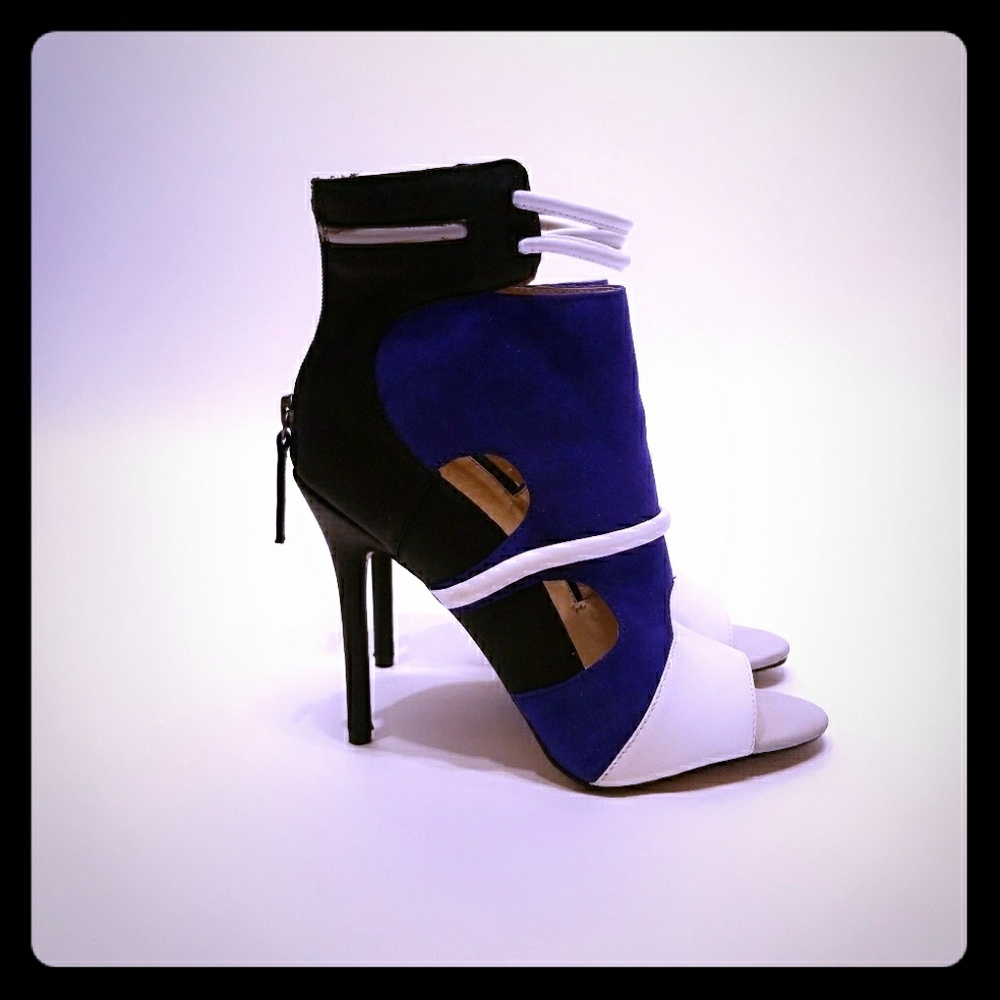 Colorblock Peeptoe Bootie by GX Gwen Stefani
