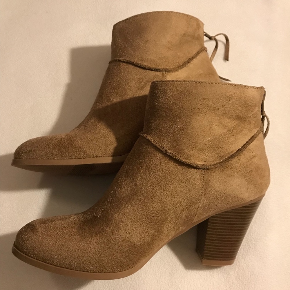 Never worn suede booties