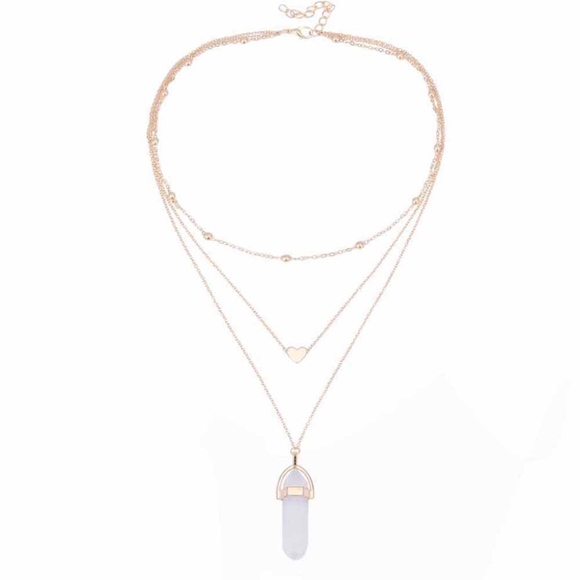 STELLA Opal Necklace - gold tone - Picture 2 of 2