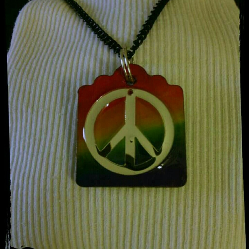 Peace Sign Pendant with Chain