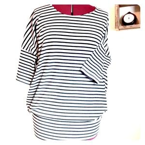 Agnes&Dora Dolman Stripe Top Large