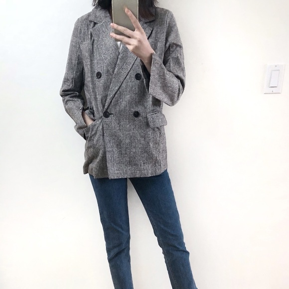 LAST ONE  gray plaid jacket - Picture 5 of 7