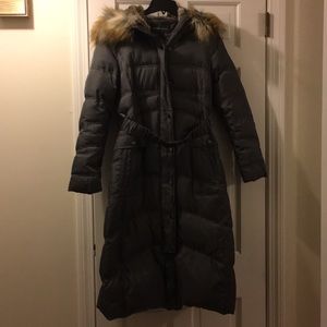 Moda Long Puffer Jacket, Grey, Medium