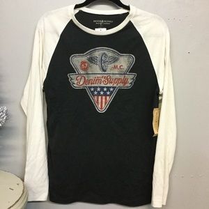 Denim & Supply Motorcycle Club  Logo Baseball Tee