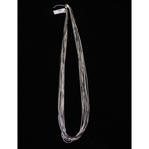 NWT silver and grey long necklace, AWESOME WHBMN18 - Picture 3 of 5