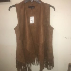 ****SOLD******Brown Fringe Tassel Vest