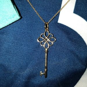 Tiffany & Co. Gold key necklace