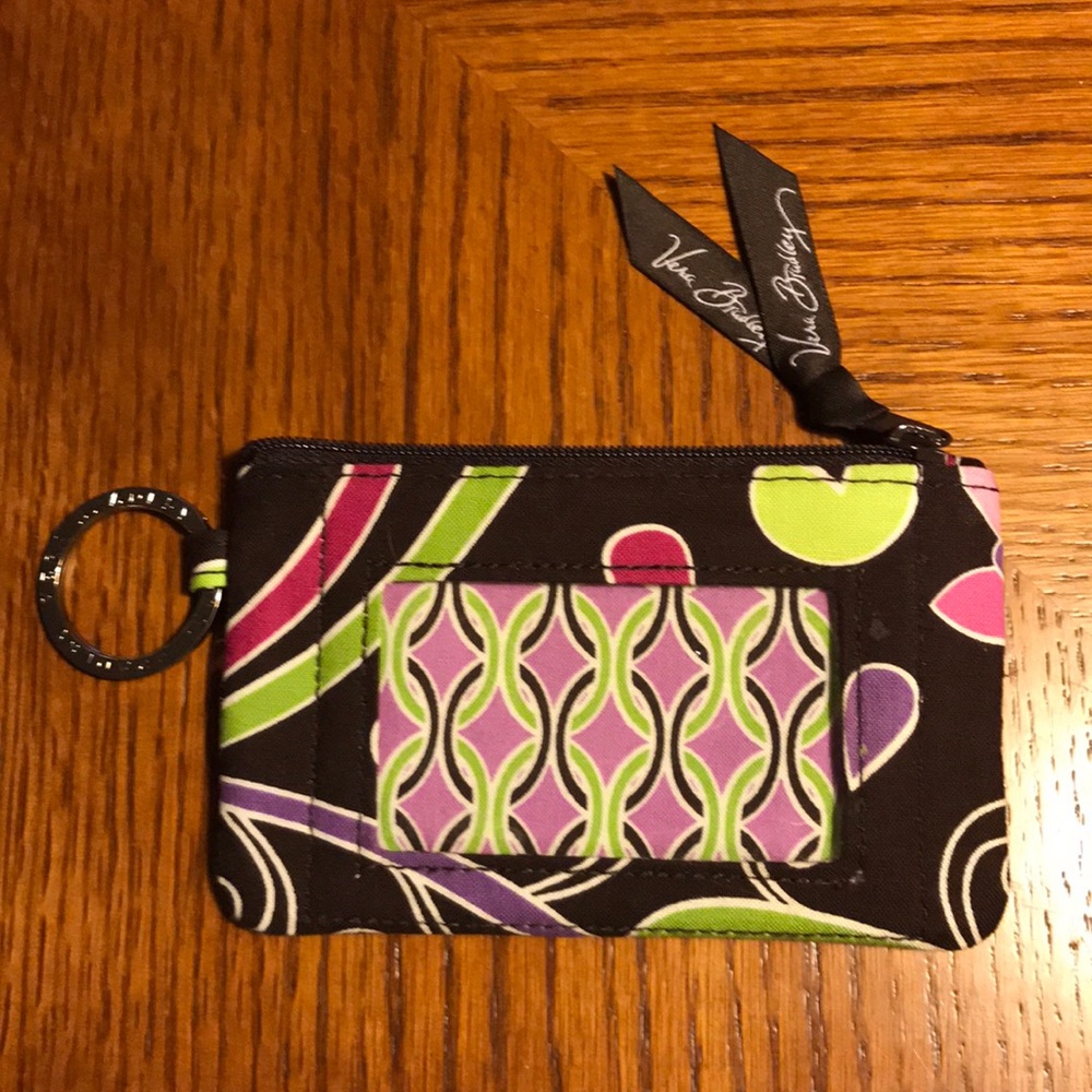 Vera Bradley small wallet with key chain.