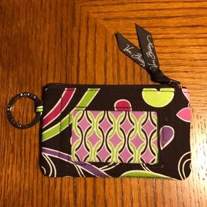 Vera Bradley small wallet with key chain.