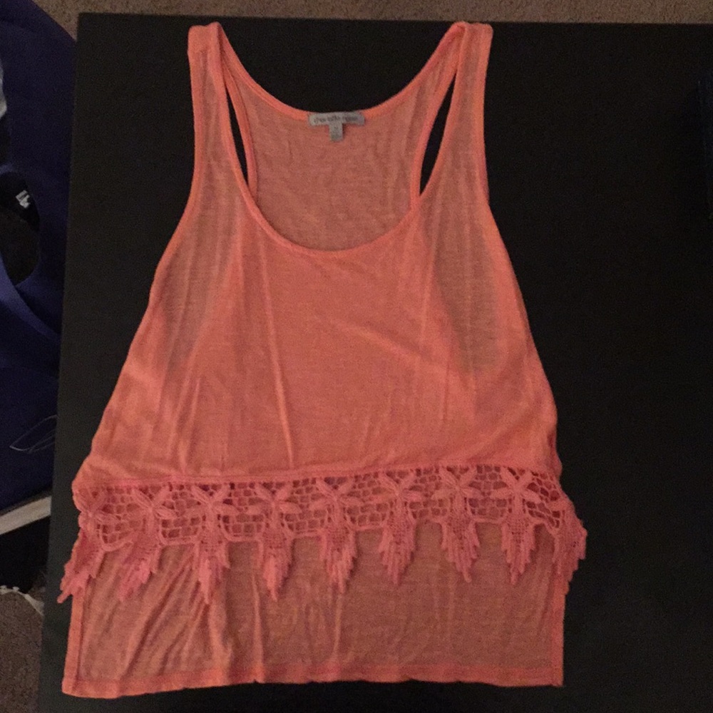 Peach crop top