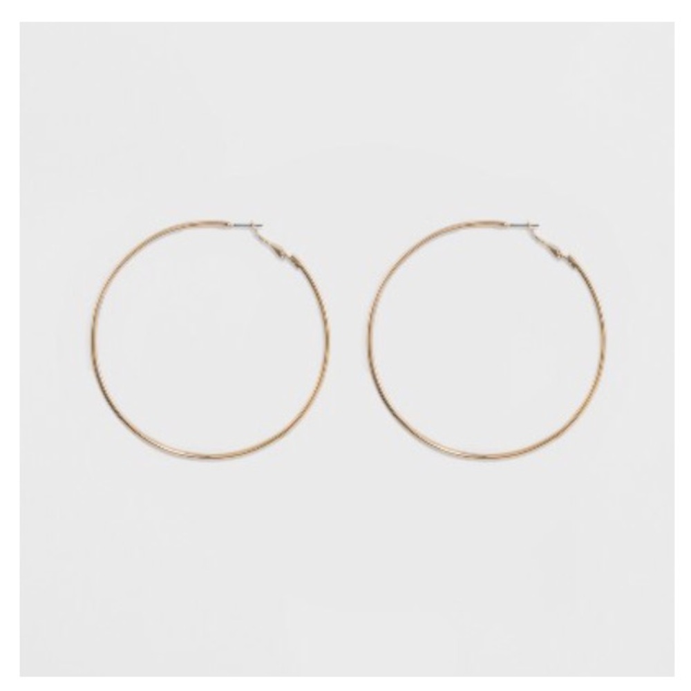 Large Gold Hoops Earrings