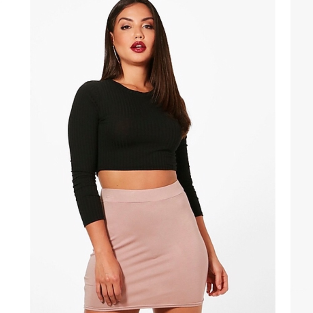 Nude mini skirt -NEVER WORN