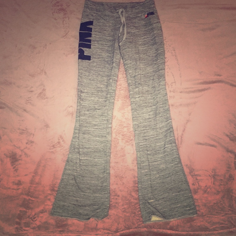 Pink University flare pants