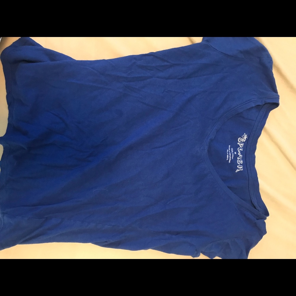Plain blue t-shirt