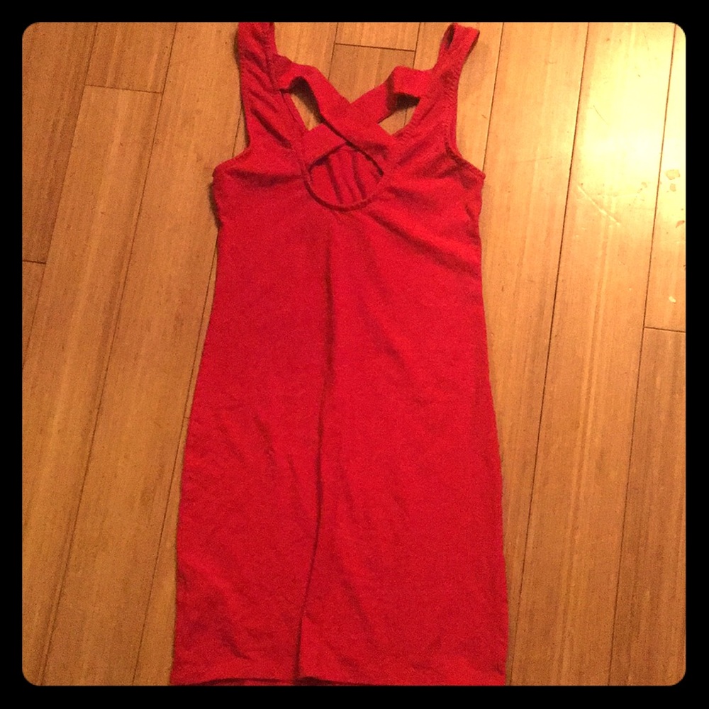 Red bodycon dress