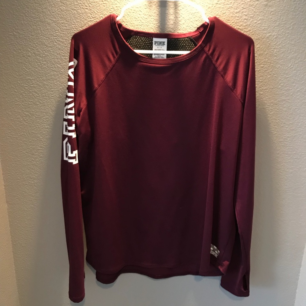 VS Pink mesh-back long sleeve