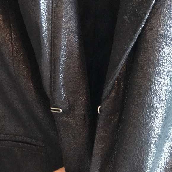 Black shimmer INC Macy's blazer. - Picture 4 of 8