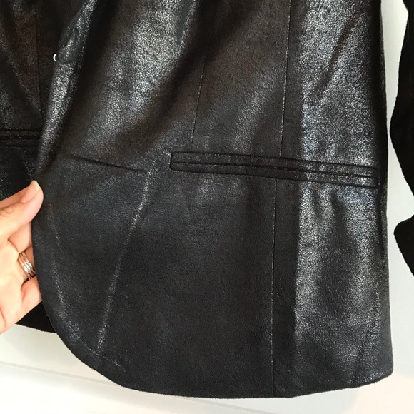 Black shimmer INC Macy's blazer. - Picture 5 of 8