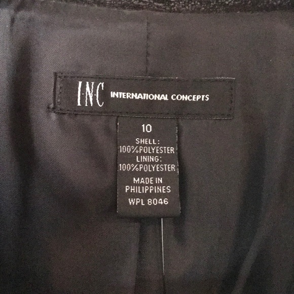 Black shimmer INC Macy's blazer. - Picture 7 of 8