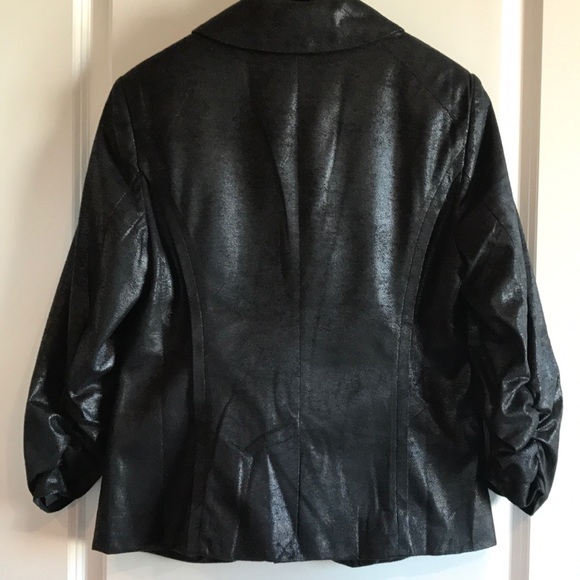 Black shimmer INC Macy's blazer. - Picture 6 of 8