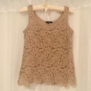 Tan lace top.